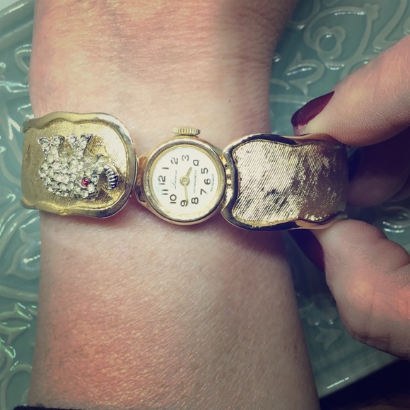 Vintage Accessories - Jeweled watch bangle 🐘 Rare! Vintage